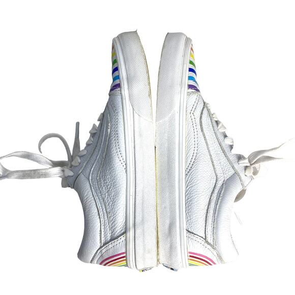 VANS x FLOUR SHOP Old Skool Rainbow White Sneakers M 3.5 / W 5.0 Leather - Picture 5 of 11